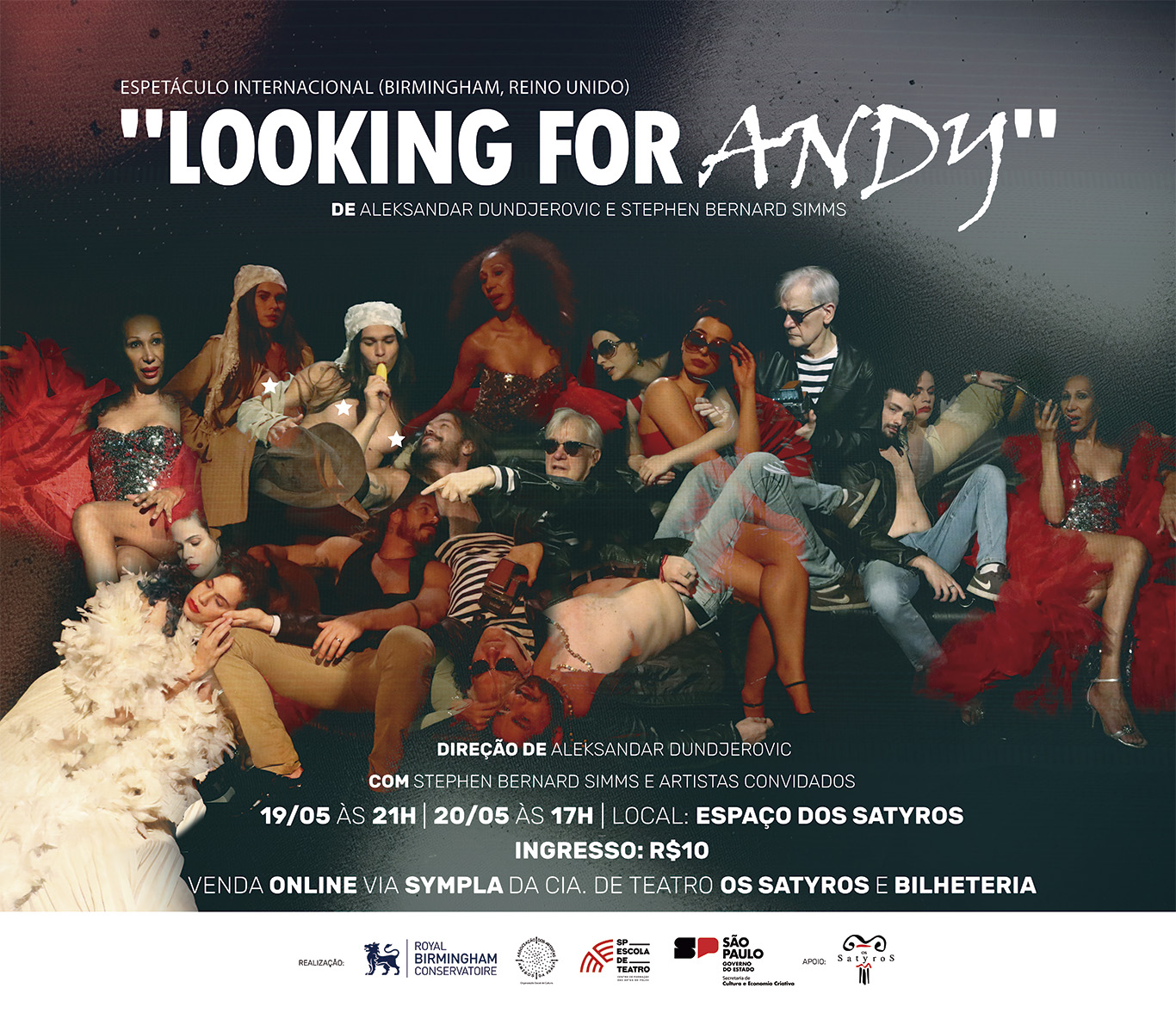 Cartaz de divulgação da peça Looking for Andy