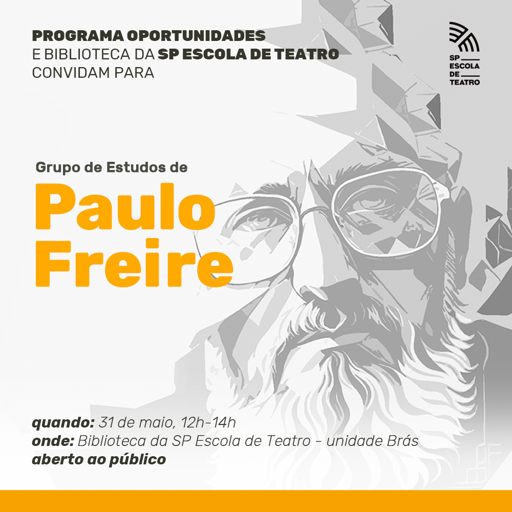 Cartaz de divulgação do Grupo de Estudos de Paulo Freire