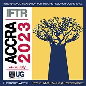 Cartaz da conferência IFRT 2023 Accra - Ghana: participação de Rodolfo García Vázquez. 