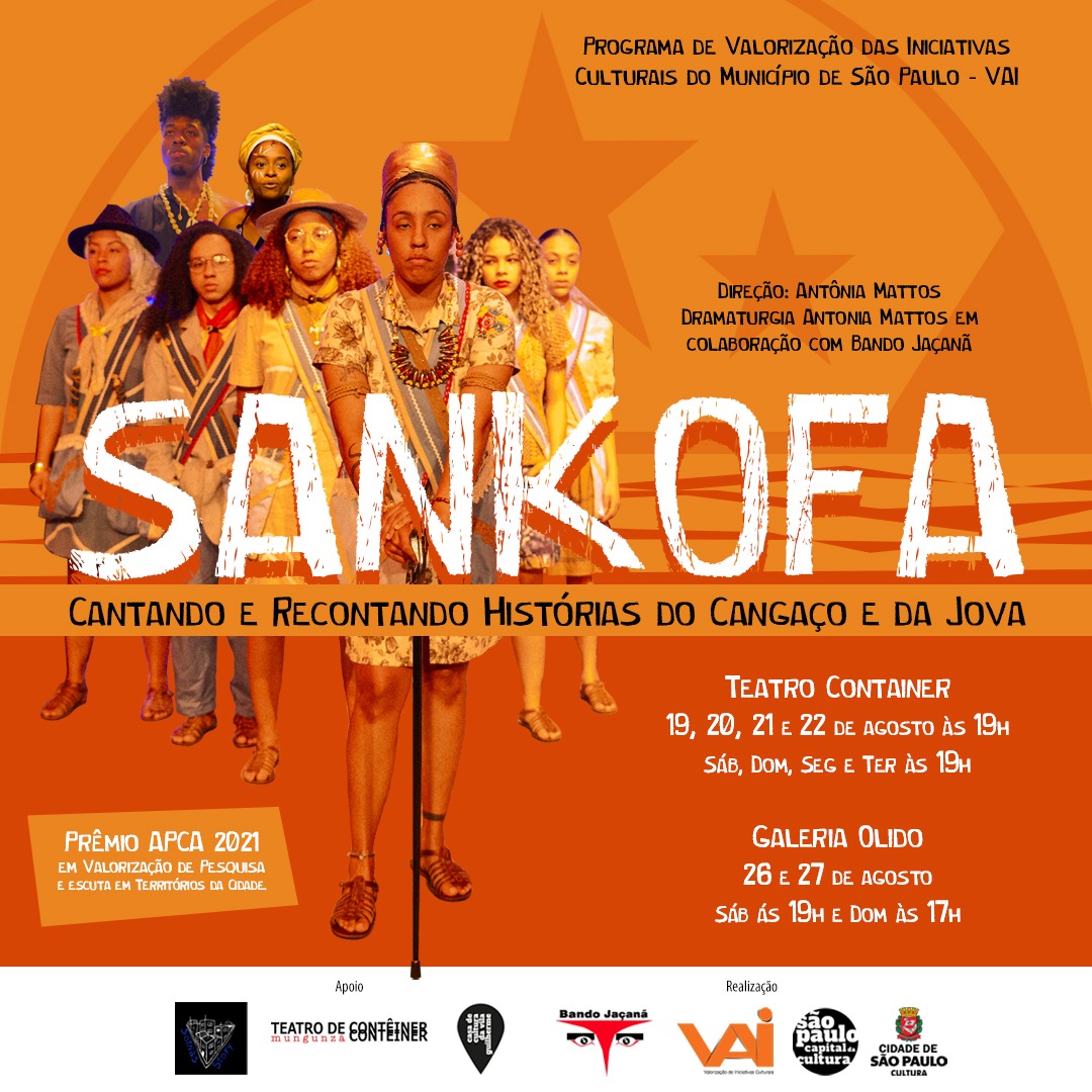 Cartaz do espetáculo "Sankofa", com apresentações em 2023