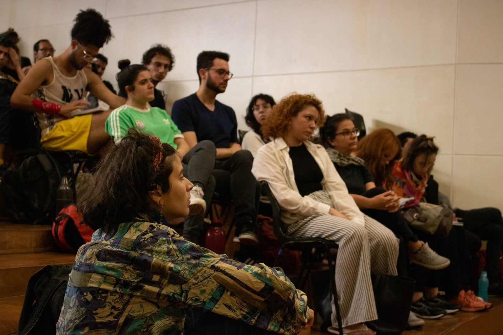 Fotografia Colorida da palestra com convidado Rui Frati ministrada na unidade do Brás