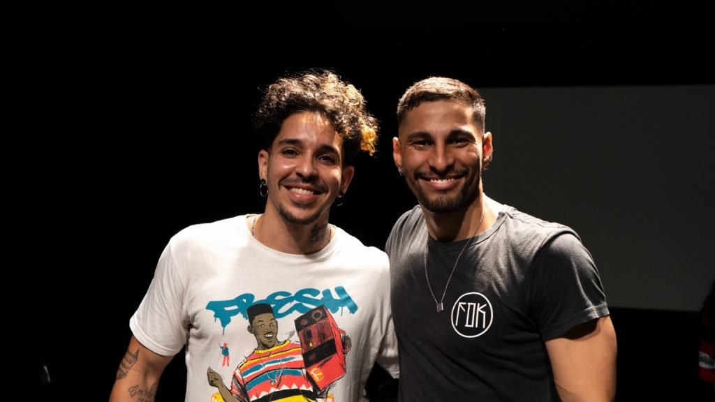 Na foto os idealizadores do Sarau Amor em SP. João Martins e Willi Vérsi. 