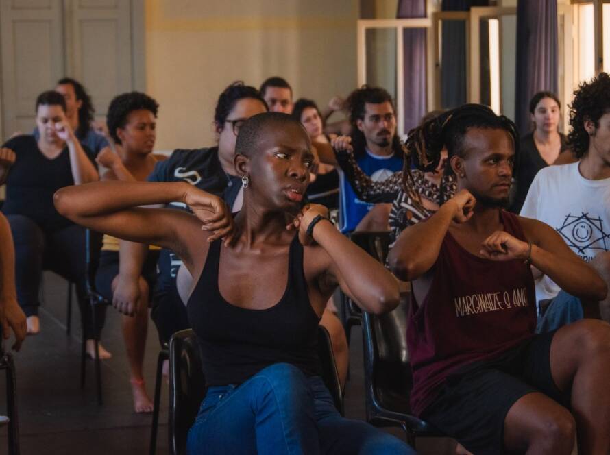 Fotografia colorida de Workshop "Corpo em Movimento" com Zuba Janaina no Brás