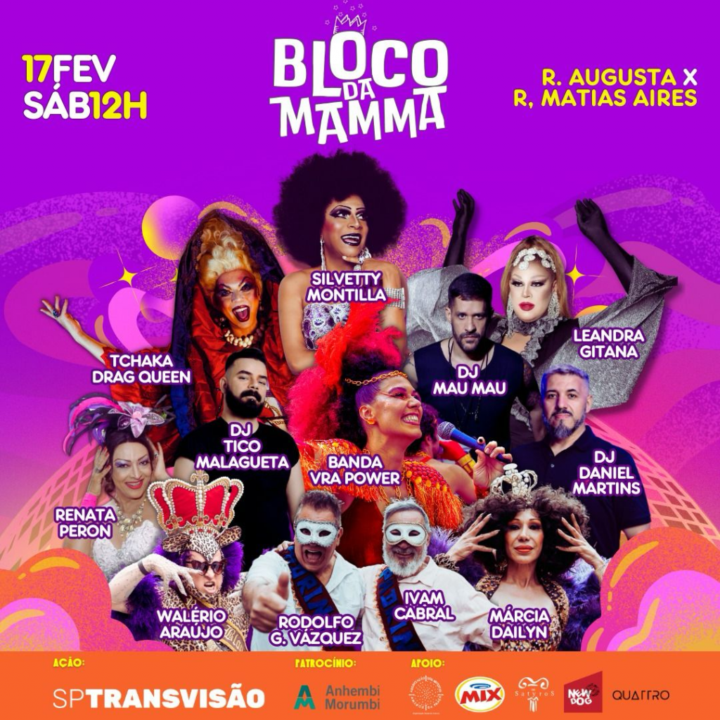 Bloco da Mamma: no pós-Carnaval de São Paulo. 