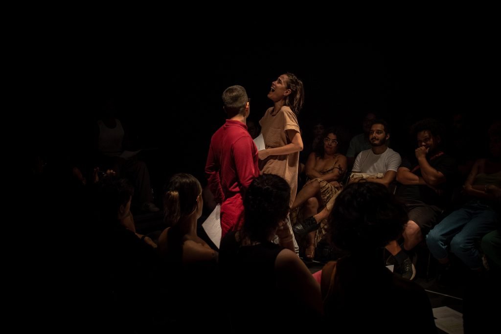 Leitura dramática da peça "CAMILO", na unidade Roosevelt da SP Escola de Teatro. (4/3/2024). | Foto: Rodrigo Reis