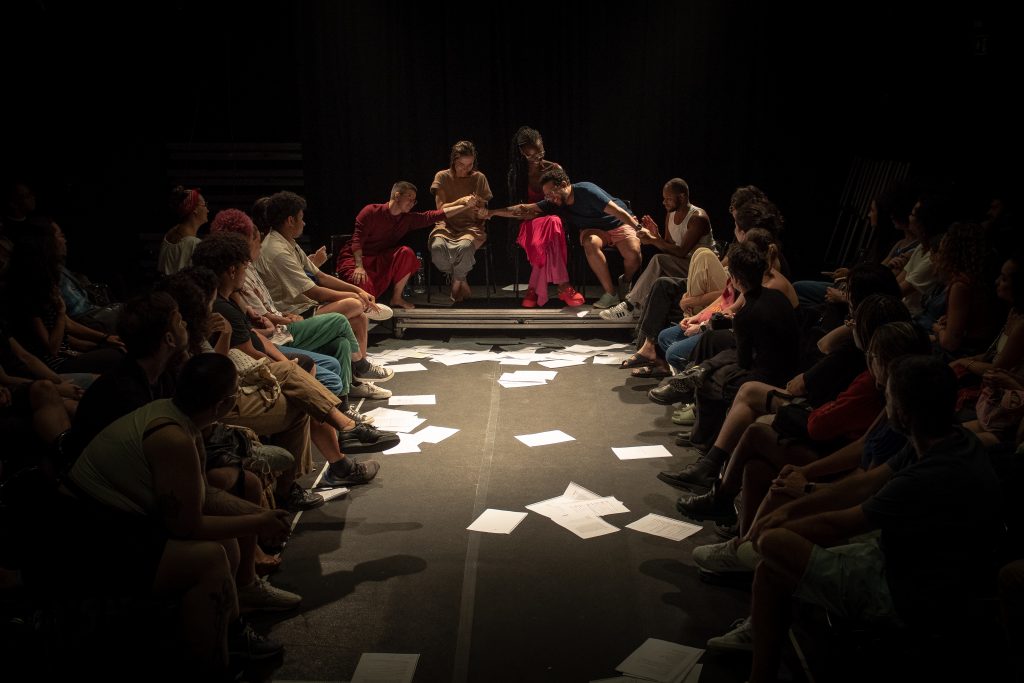 Leitura dramática da peça "CAMILO", na unidade Roosevelt da SP Escola de Teatro. (4/3/2024). | Foto: Rodrigo Reis