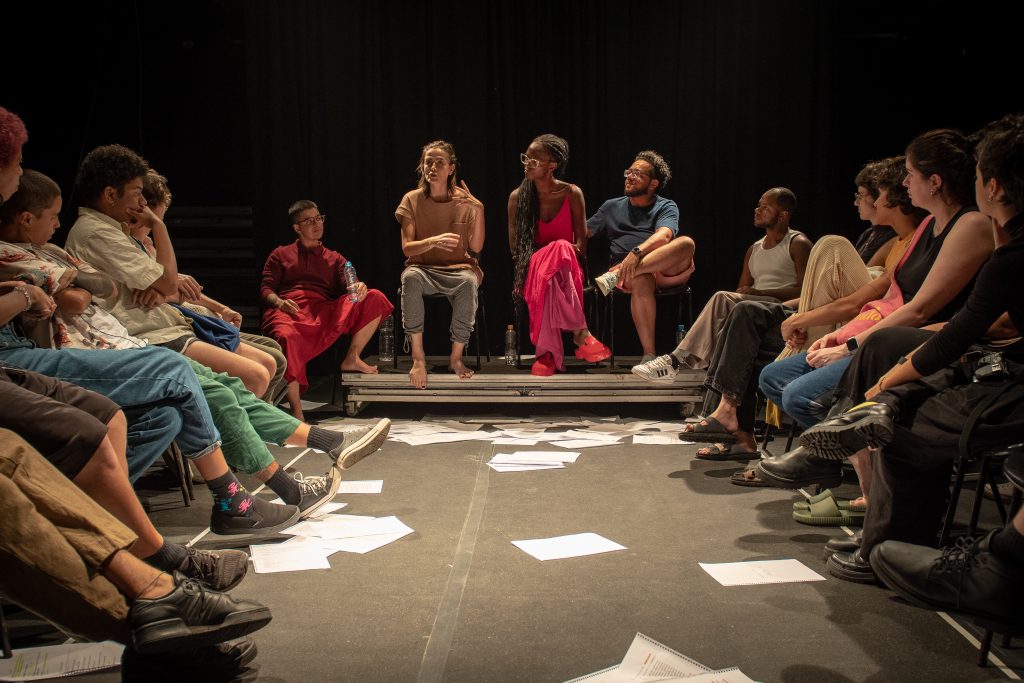 Leitura dramática da peça "CAMILO", na unidade Roosevelt da SP Escola de Teatro. (4/3/2024). | Foto: Rodrigo Reis