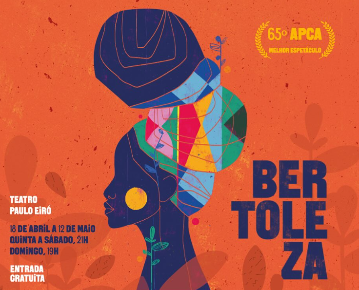 “Bertoleza” estará de volta aos palcos a partir de 18 de abril com entrada gratuita. O musical, que venceu o Prêmio APCA 2020 na categoria Melhor Espetáculo, ficará em cartaz no Teatro Paulo Eiró em uma curta temporada. Foto: Divulgação.
