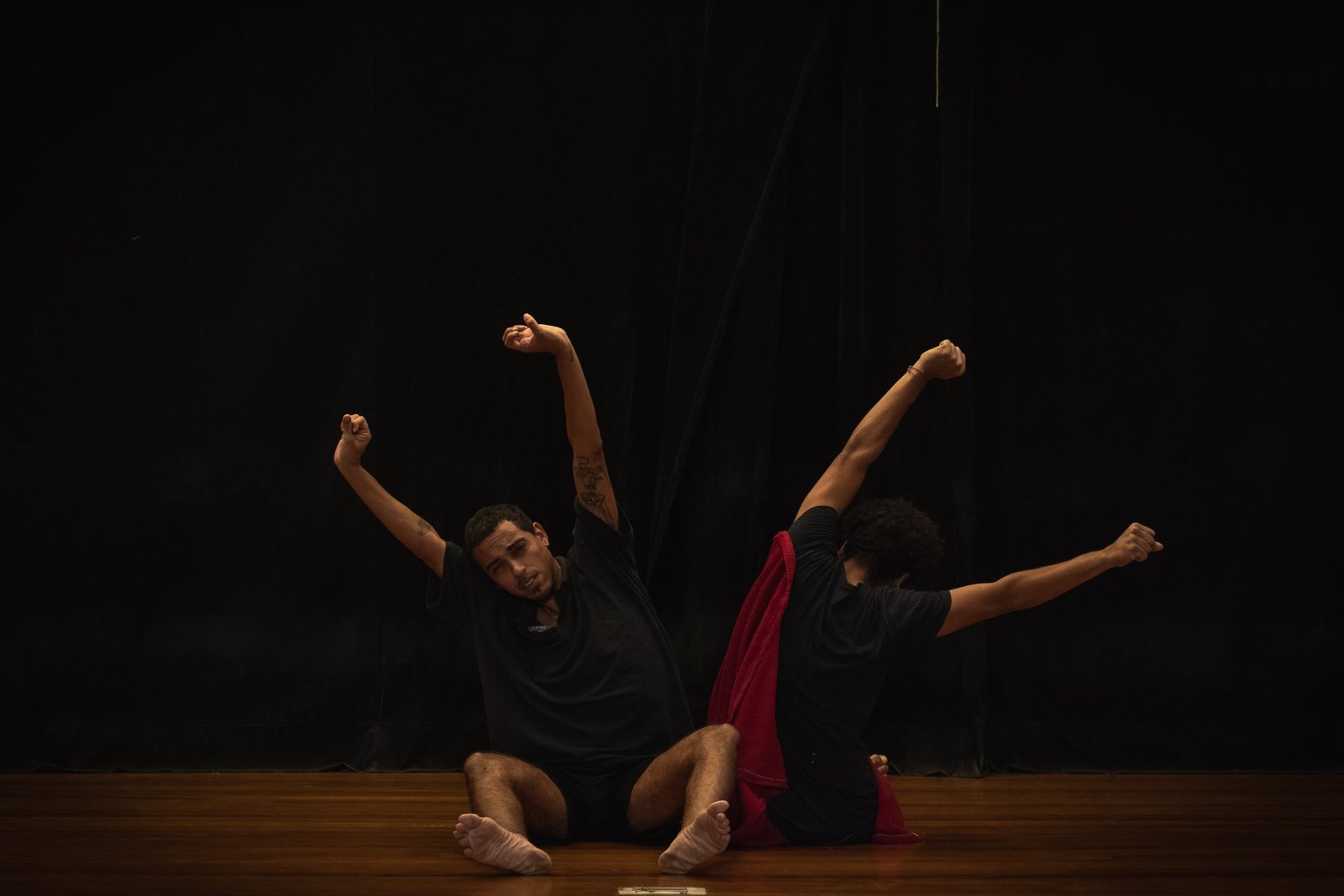 Apresentações finais dos estudantes do curso de extensão "Consciência Corporal Através do Movimento", ministrado por Zuba Janaina, na unidade Brás da SP Escola de Teatro. (29/4/2024). | Foto: Rodrigo Reis