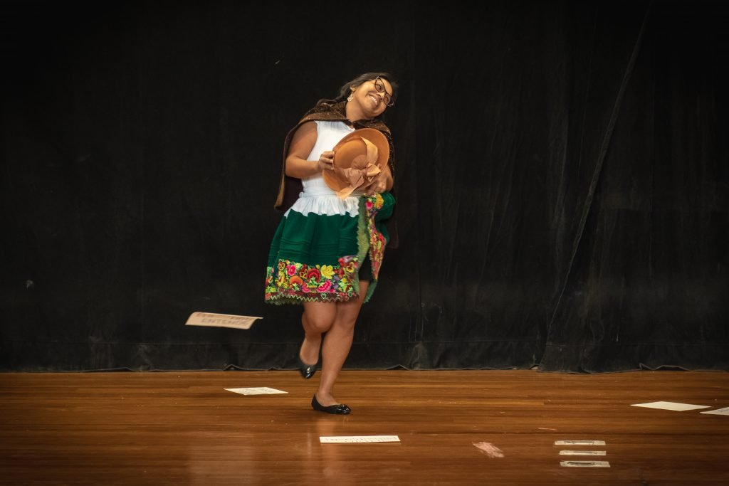 Apresentações finais dos estudantes do curso de extensão "Consciência Corporal Através do Movimento", ministrado por Zuba Janaina, na unidade Brás da SP Escola de Teatro. (29/4/2024). | Foto: Rodrigo Reis