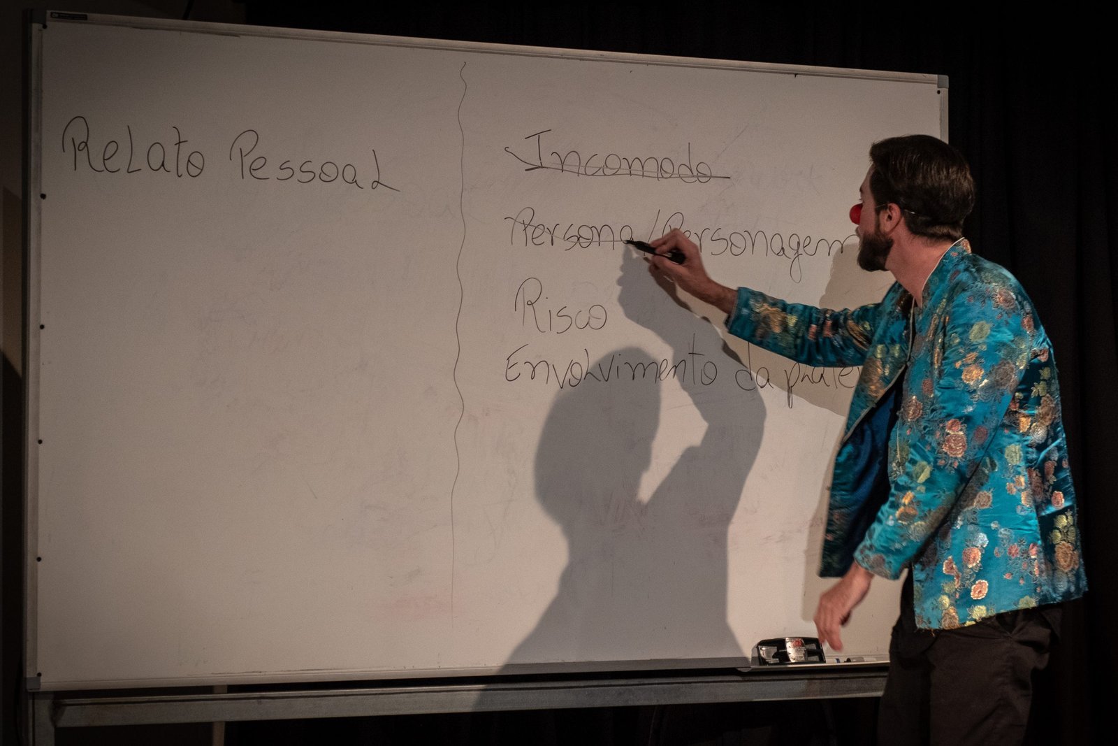 Apresentação no segundo dia da Mostra de Microcenas dos estudantes de Direção da SP Escola de Teatro. (25/5/2024). | Foto: Rodrigo Reis
