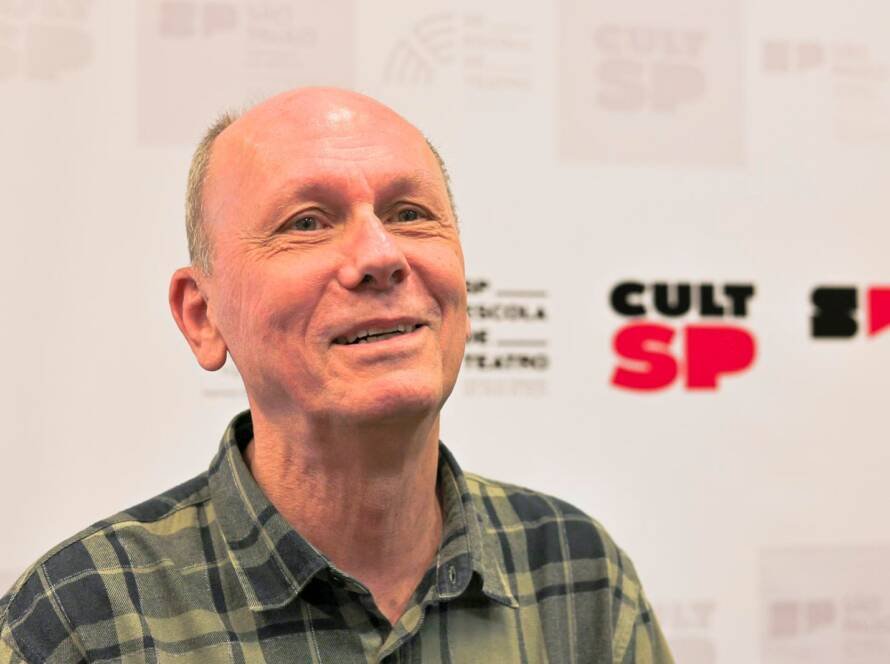 Masterclass com José Miguel Wisnik, na unidade Brás da SP Escola de Teatro. (6/8/2024) | Foto: Clara Silva
