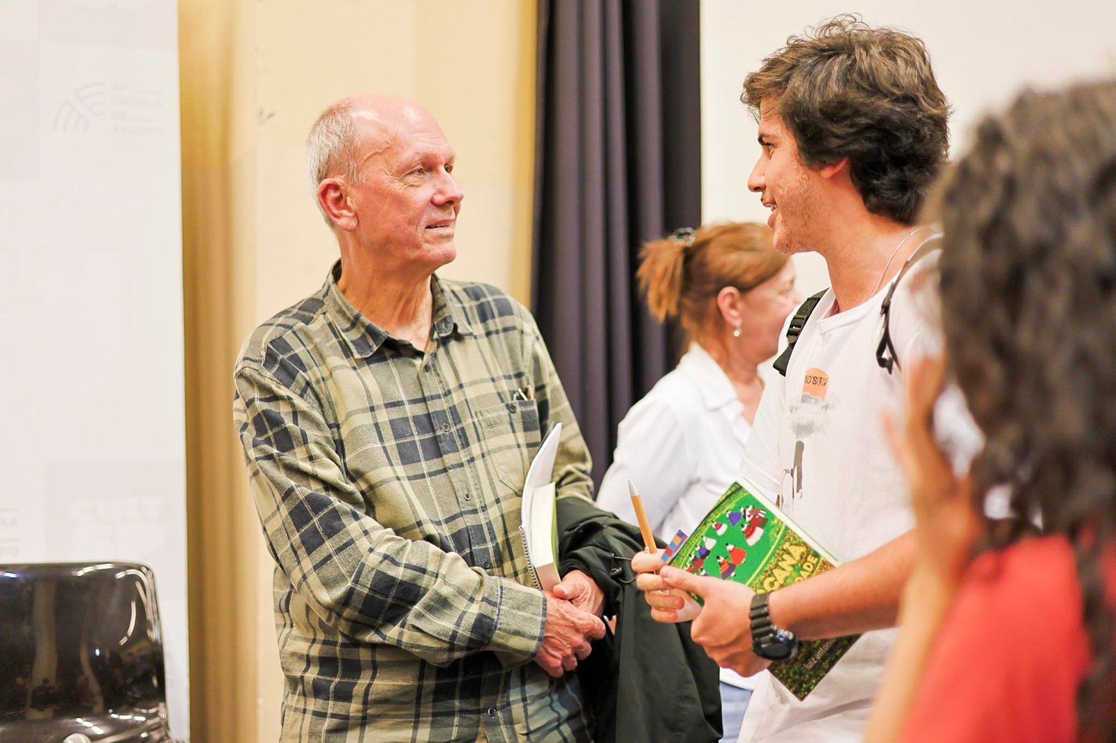Masterclass com José Miguel Wisnik, na unidade Brás da SP Escola de Teatro. (6/8/2024) | Foto: Clara Silva