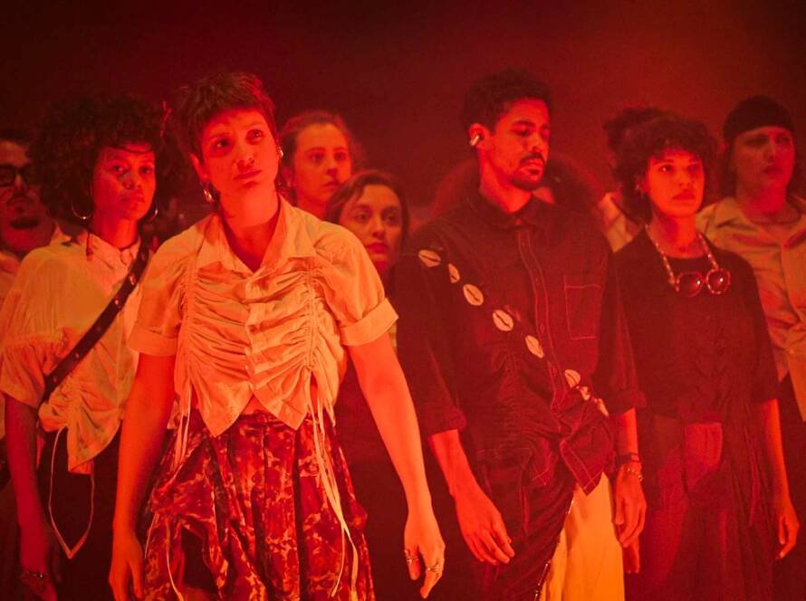 Espetáculo "Tudo está deserto", na SP Escola de Teatro. (9/8/2024) | Foto: Clara Silva