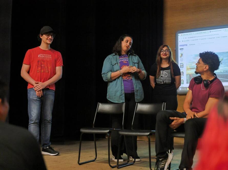 Oficina de Teatro na Faculdade Cultura Inglesa a partir da contrapartida dos alunos bolsistas do Programa Oportunidades.(22/10/2024). | Foto: Clara Silva.