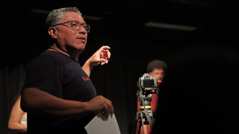 Curso “Atuando no audiovisual: presença e escuta” com Christian Landi, na sede Roosevelt da SP Escola de Teatro. (16/01/2025) | Foto: Clara Silva.