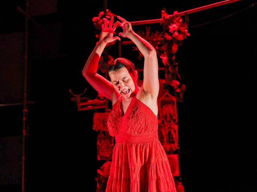 Espetáculo "A CobraDORa", na sede Roosevelt da SP Escola de Teatro. (20/03/2025) | Foto: Clara Silva