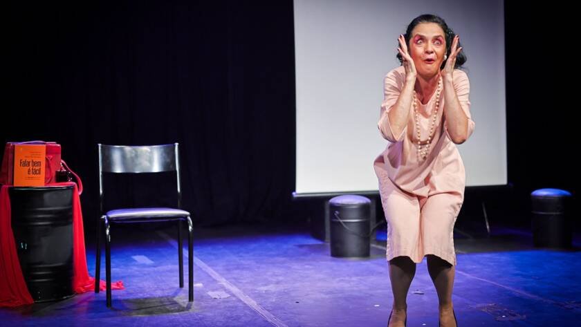 Espetáculo "Como Expressar uma Dor: Teoria e Prática", na sede Roosevelt da SP Escola de Teatro. (05/03/2025) | Foto: Clara Silva