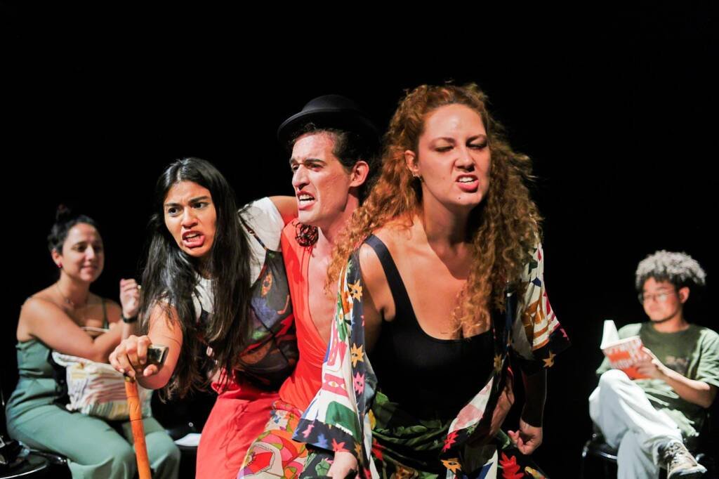 Mostra de Microcenas dos estudantes do módulo azul do curso regular de Direção da SP Escola de Teatro. (29/03/2025). | Foto: Clara Silva