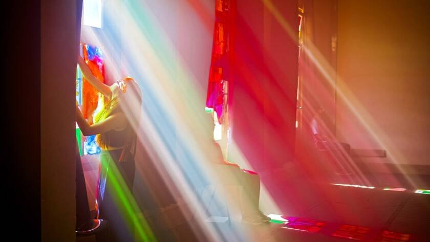 Atividade de curso de Iluminação na sede Brás da SP Escola de Teatro. (9/5/2025). | Foto: Clara Silva