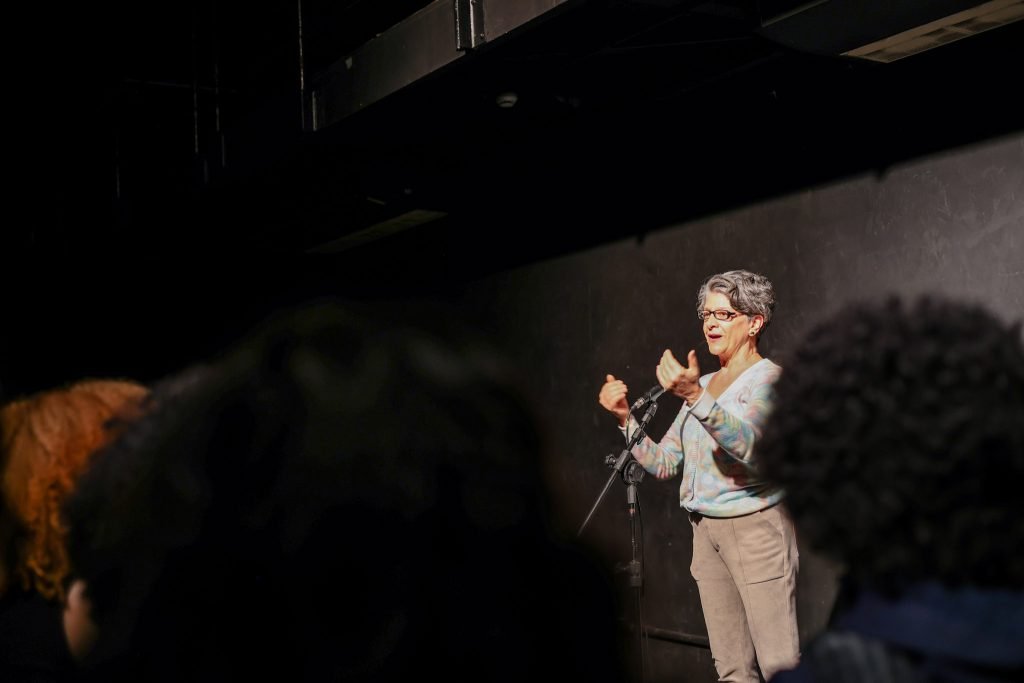 Primeiro dia do Cena Única, mostra dos estudantes de Dramaturgia da SP Escola de Teatro. (6/5/2025). | Foto: Clara Silva