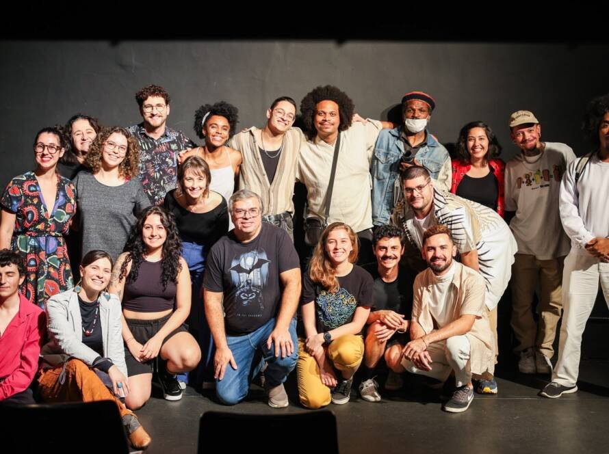 Terceiro dia do Cena Única, mostra dos estudantes de Dramaturgia da SP Escola de Teatro. (9/5/2025). | Foto: Clara Silva