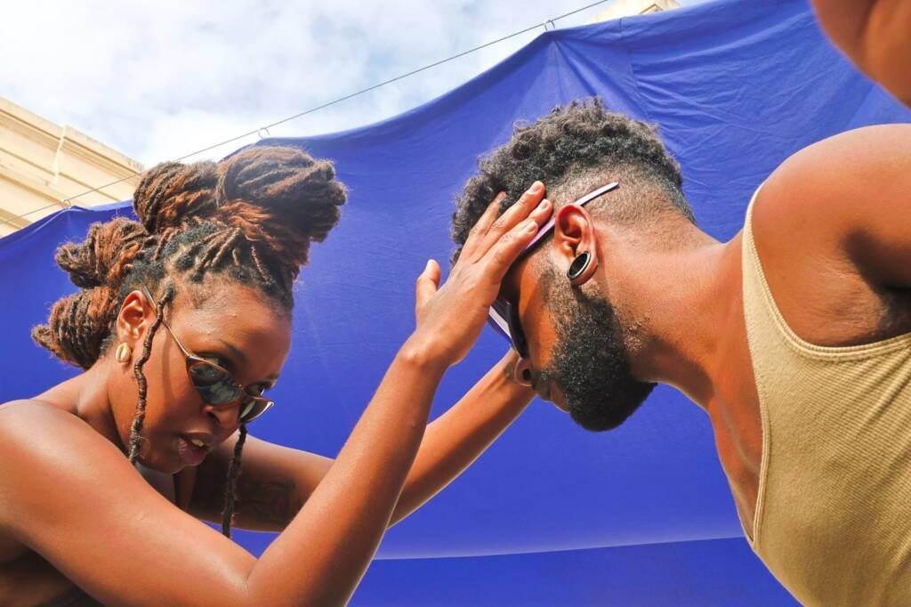 Experimento II do grupo N3 Azul, do primeiro semestre de 2025, na SP Escola de Teatro. | Foto: Clara Silva.