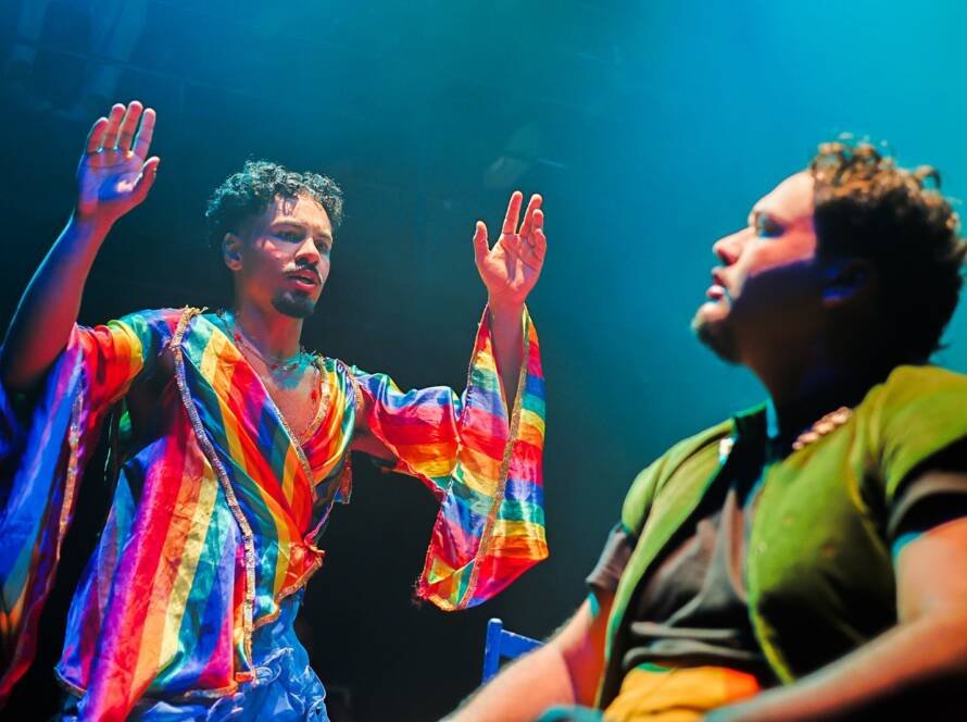 Experimento II do grupo N3 Verde, do primeiro semestre de 2025, na SP Escola de Teatro. | Foto: Clara Silva.