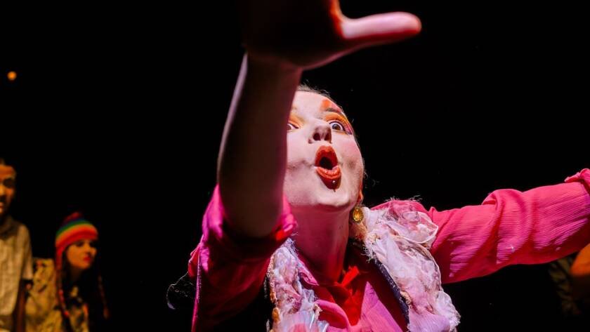 Experimento II do grupo N5 Verde, do primeiro semestre de 2025, na SP Escola de Teatro. | Foto: Clara Silva.