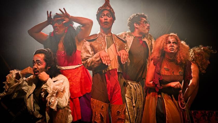 Experimento II do grupo N7 Verde, do primeiro semestre de 2025, na SP Escola de Teatro. | Foto: Clara Silva.