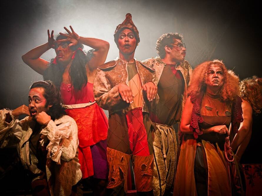 Experimento II do grupo N7 Verde, do primeiro semestre de 2025, na SP Escola de Teatro. | Foto: Clara Silva.