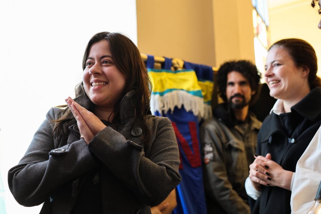 Visita da deputada federal Sâmia Bomfim, na sede Brás da SP Escola de Teatro. (13/06/2025) | Foto: Clara Silva.