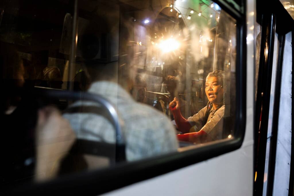 Espetáculo "A (Ré)tomada da palavra ou A mulher que não se vê" na unidade Roosevelt. (22/08/2025) | Foto: Clara Silva