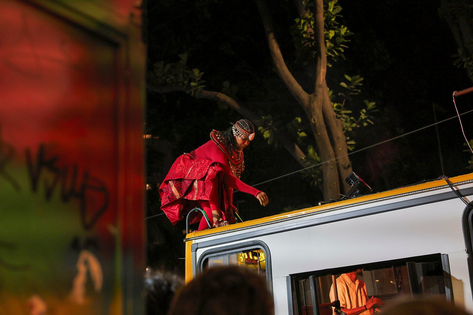 Espetáculo "A (Ré)tomada da palavra ou A mulher que não se vê" na unidade Roosevelt. (22/08/2025) | Foto: Clara Silva