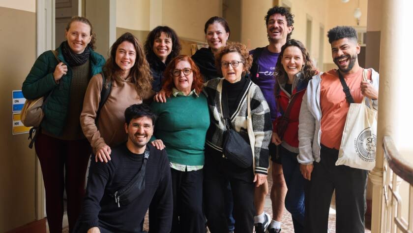 Grupo Cerco em Tour na Unidade Brás da SP Escola de Teatro. (14/08/2025). | Foto: Clara Silva.