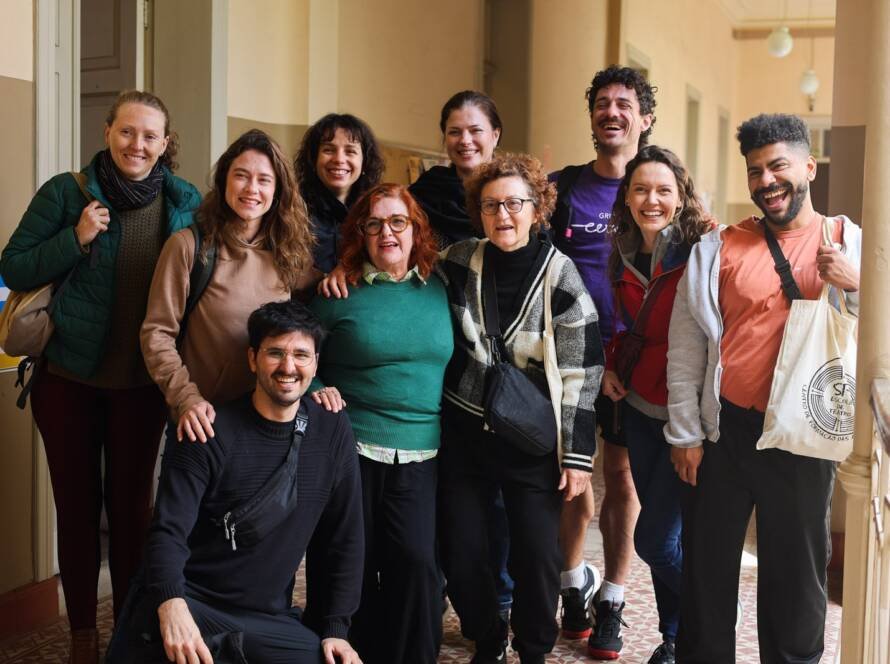 Grupo Cerco em Tour na Unidade Brás da SP Escola de Teatro. (14/08/2025). | Foto: Clara Silva.