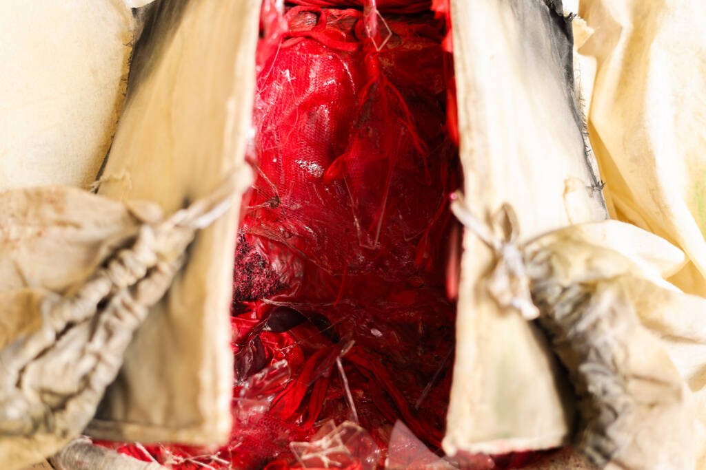 Exposição "A Linha da Materialidade" dos estudantes do curso regular de Cenografia e Figurino. (25/11/2025). | Foto: Clara Silva.