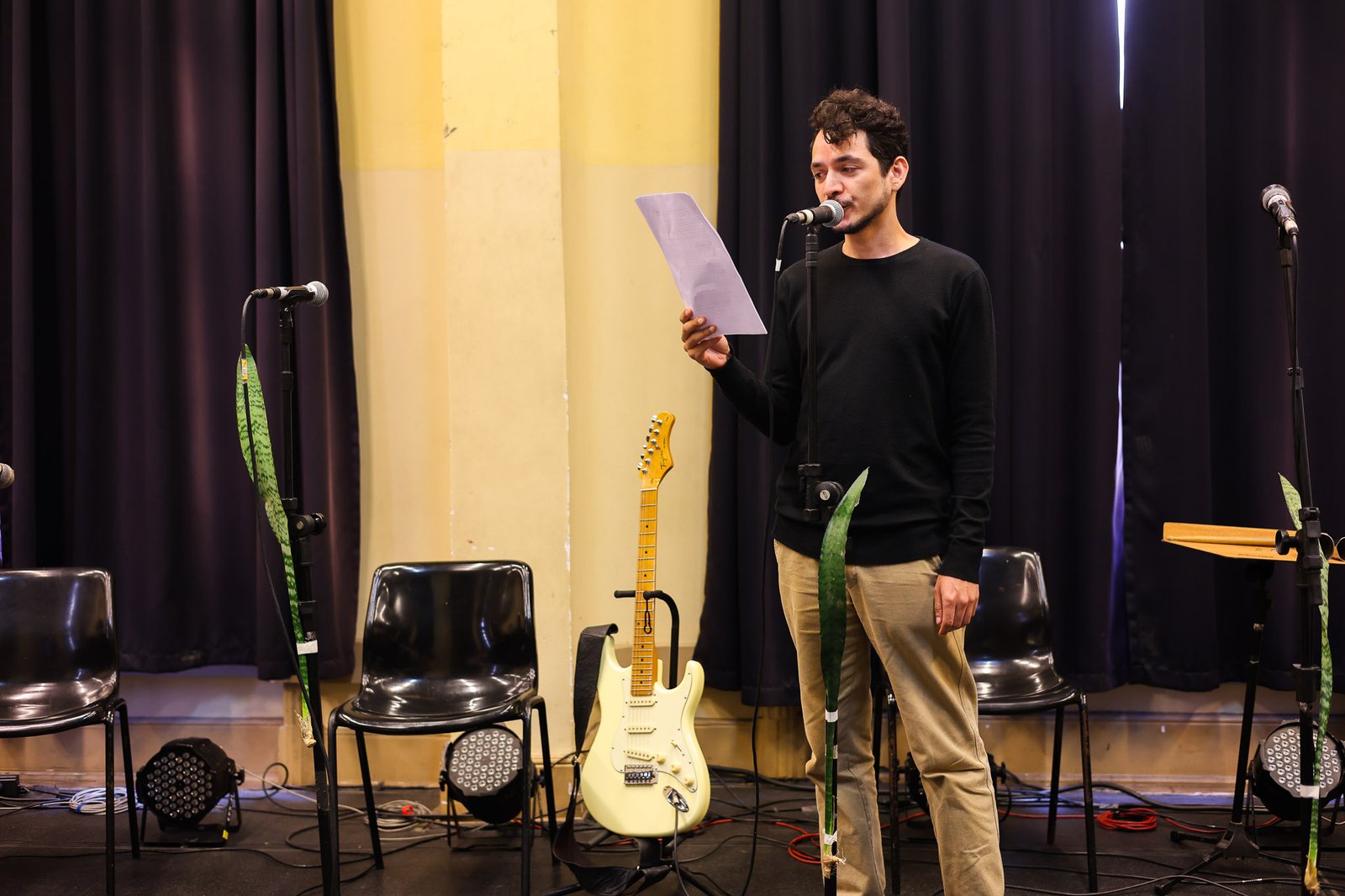Primeiro dia do "Cena Única", atividade dos estudantes do curso regular de Dramaturgia. (07/11/2025). | Foto: Clara Silva