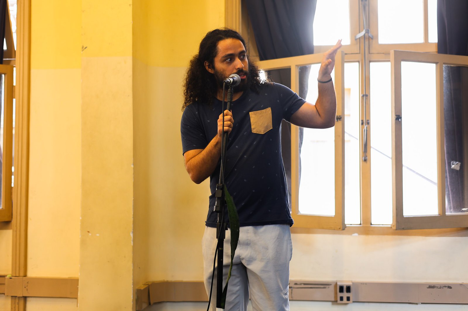 Primeiro dia do "Cena Única", atividade dos estudantes do curso regular de Dramaturgia. (07/11/2025). | Foto: Clara Silva