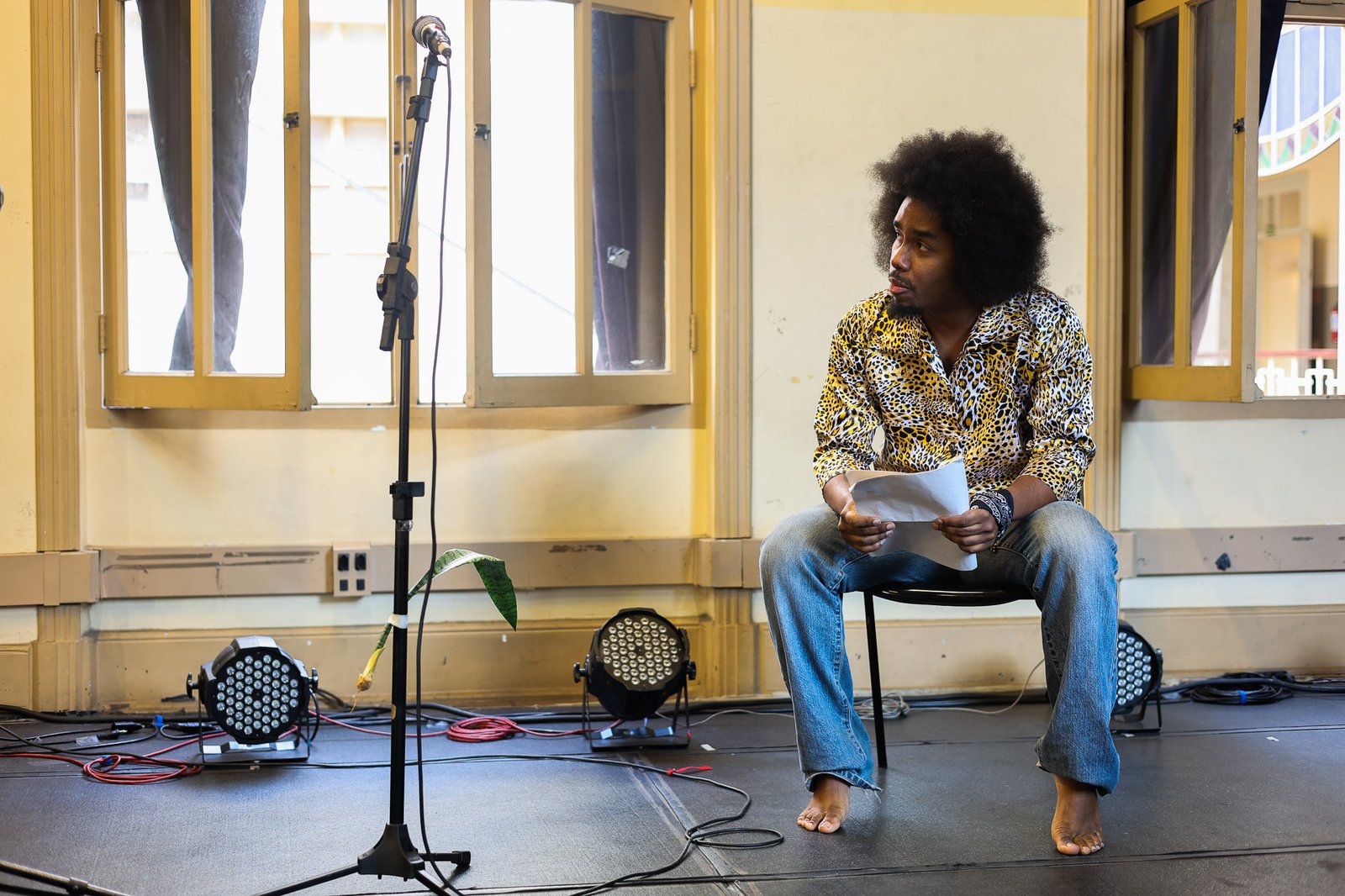 Primeiro dia do "Cena Única", atividade dos estudantes do curso regular de Dramaturgia. (07/11/2025). | Foto: Clara Silva