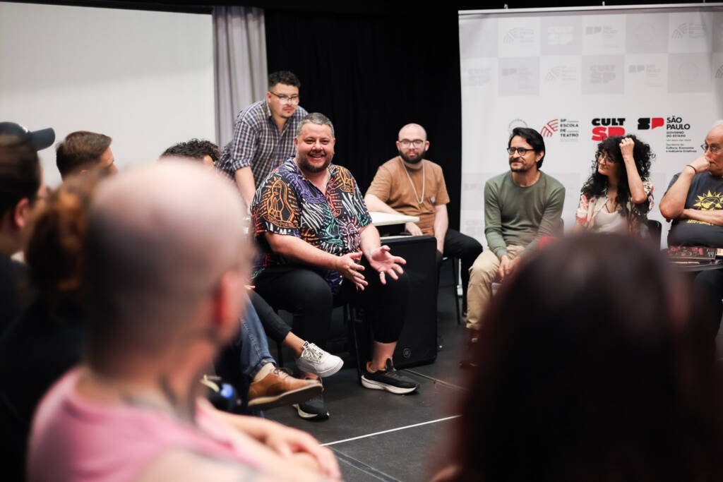 Recepção dos intercambistas do Ocupa Lab na sede Roosevelt da SP Escola de Teatro (17/11/2025). | Foto: Clara Silva.