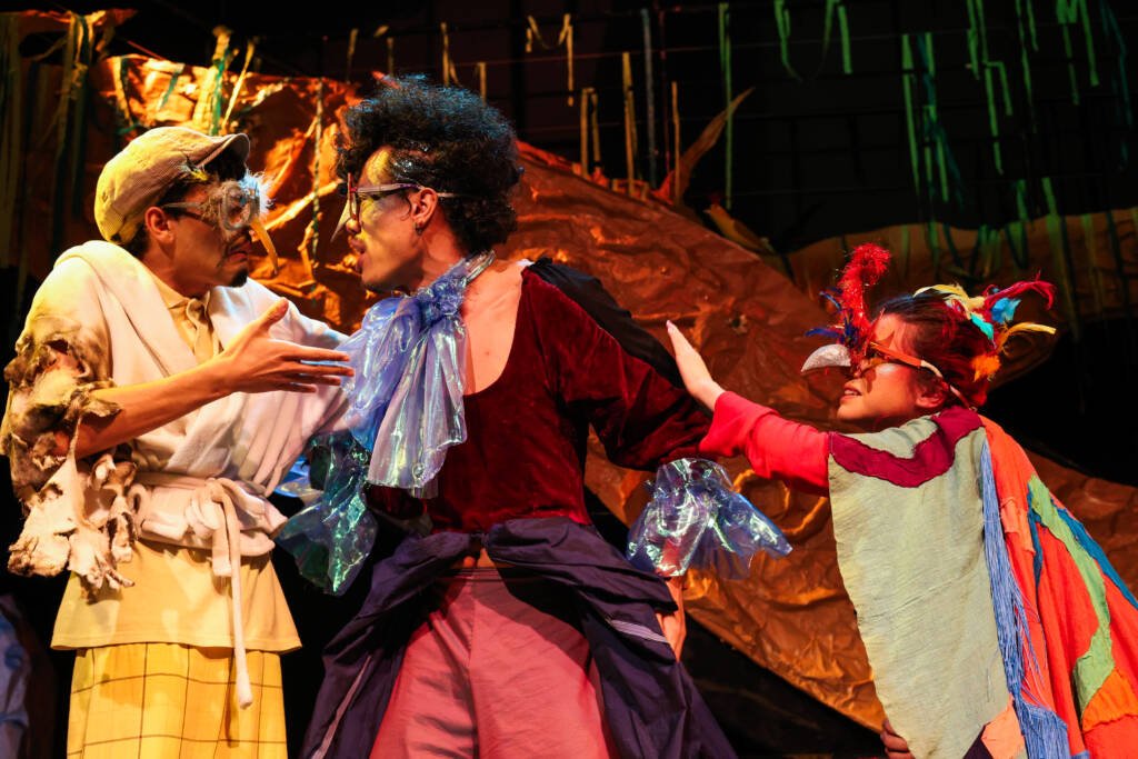 Experimento III do grupo N6 Amarelo, do segundo semestre de 2025, na SP Escola de Teatro. | Foto: Clara Silva.