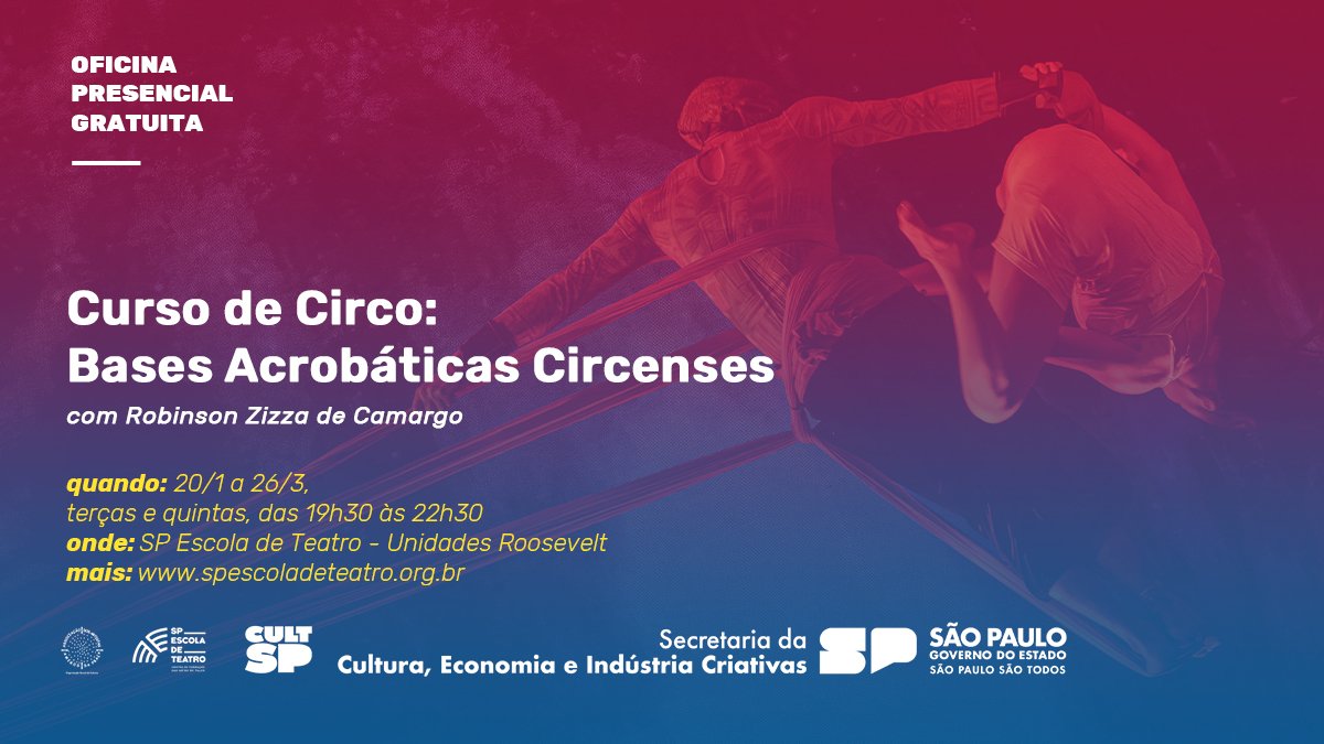 Curso Presencial e Gratuito | Curso de Circo: Bases Acrobáticas Circenses