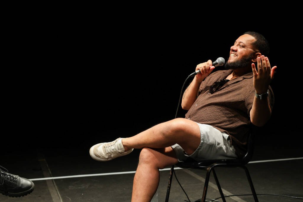 Bate-papo Transpreto, com Luh Maza e Daniel Veiga no SP Transvisão 2026. (29/01/2026). | Foto: Clara Silva.