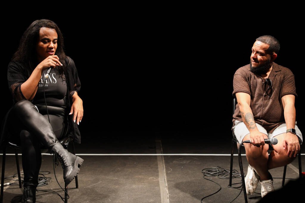 Bate-papo Transpreto, com Luh Maza e Daniel Veiga no SP Transvisão 2026. (29/01/2026). | Foto: Clara Silva.