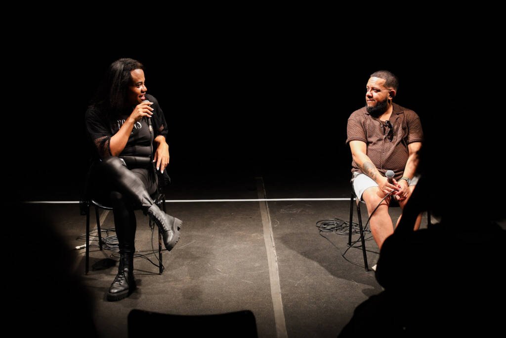 Bate-papo Transpreto, com Luh Maza e Daniel Veiga no SP Transvisão 2026. (29/01/2026). | Foto: Clara Silva.