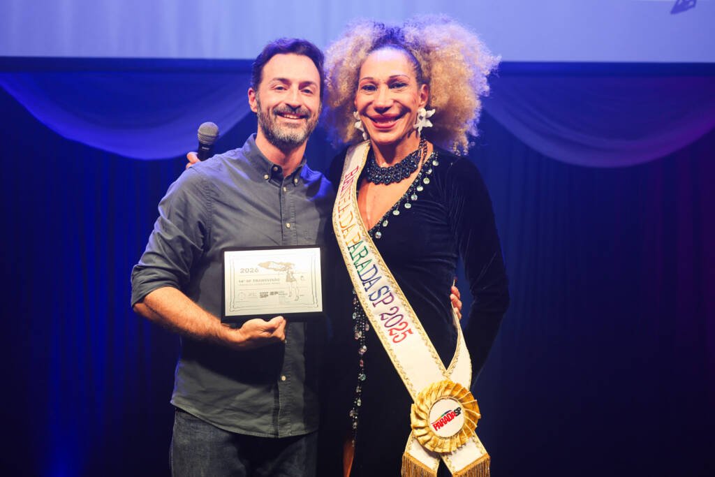 Abertura SP Transvisão 2026 com a premiação Claudia Wonder. (26/01/2026). | Foto: Clara Silva.
