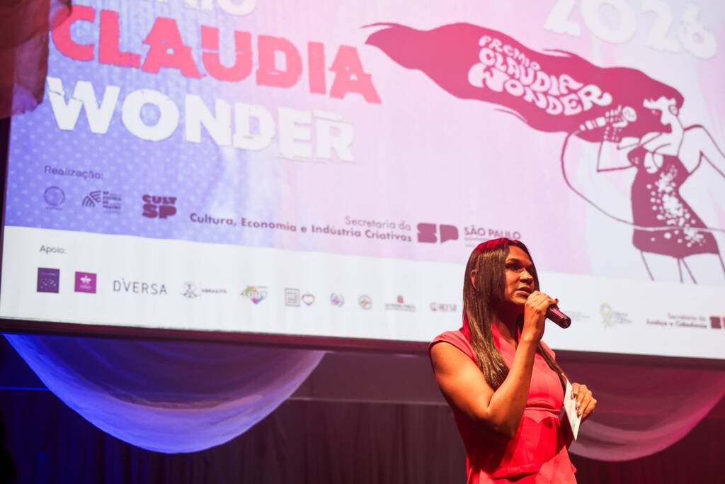 Abertura SP Transvisão 2026 com a premiação Claudia Wonder. (26/01/2026). | Foto: Clara Silva.