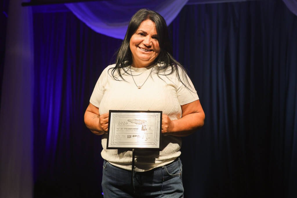 Abertura SP Transvisão 2026 com a premiação Claudia Wonder. (26/01/2026). | Foto: Clara Silva.