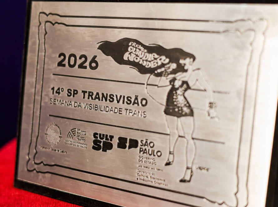 Abertura SP Transvisão 2026 com a premiação Claudia Wonder. (26/01/2026). | Foto: Clara Silva.